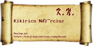 Kikirics Nárcisz névjegykártya
